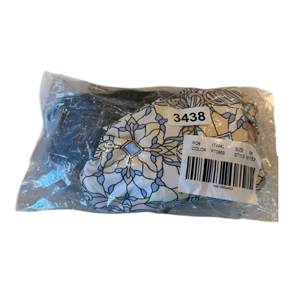 J. Crew Blues Bundle Curved-Waist Cheeky Bikini Bottom  High-Cut Leg Medium NEW - Picture 16 of 16